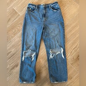 Abercrombie & Fitch High Rise Ankle Straight Jeans